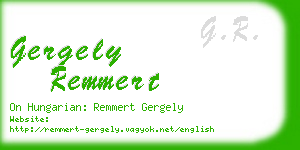 gergely remmert business card